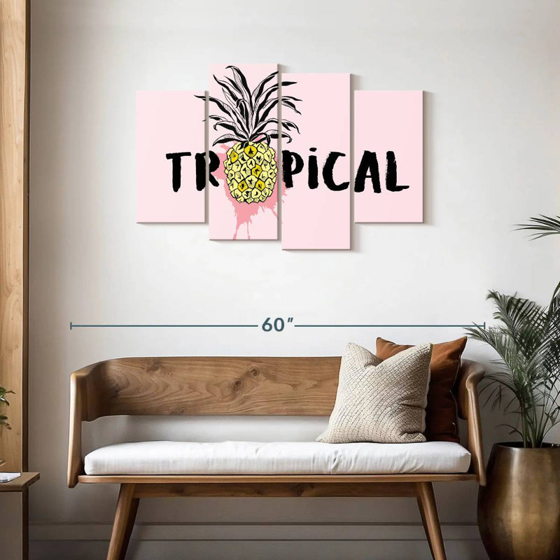 Yarlin Pineapple Typography, 27" H x 43" W
