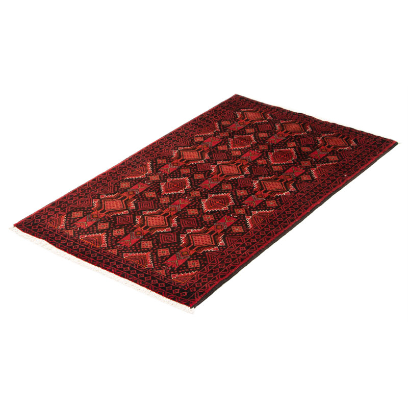 Tapis noir Royal Baluch 3 pi 5 po x 6 pi 0 po