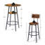 Tabouret de bar rond avec tablettes, tabouret avec dossier