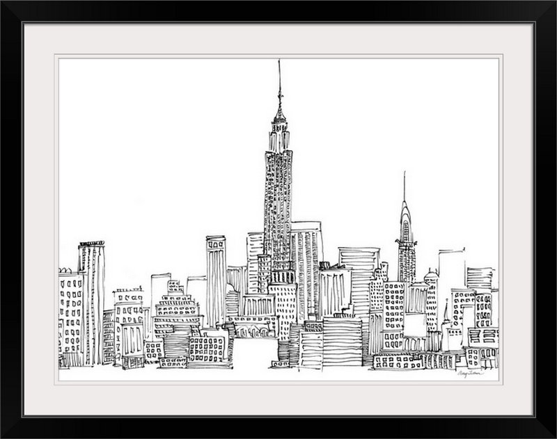 «New York Skyline», impression de Kiralynn, H 17 po x l 24 po x P 1,5 po, Toile