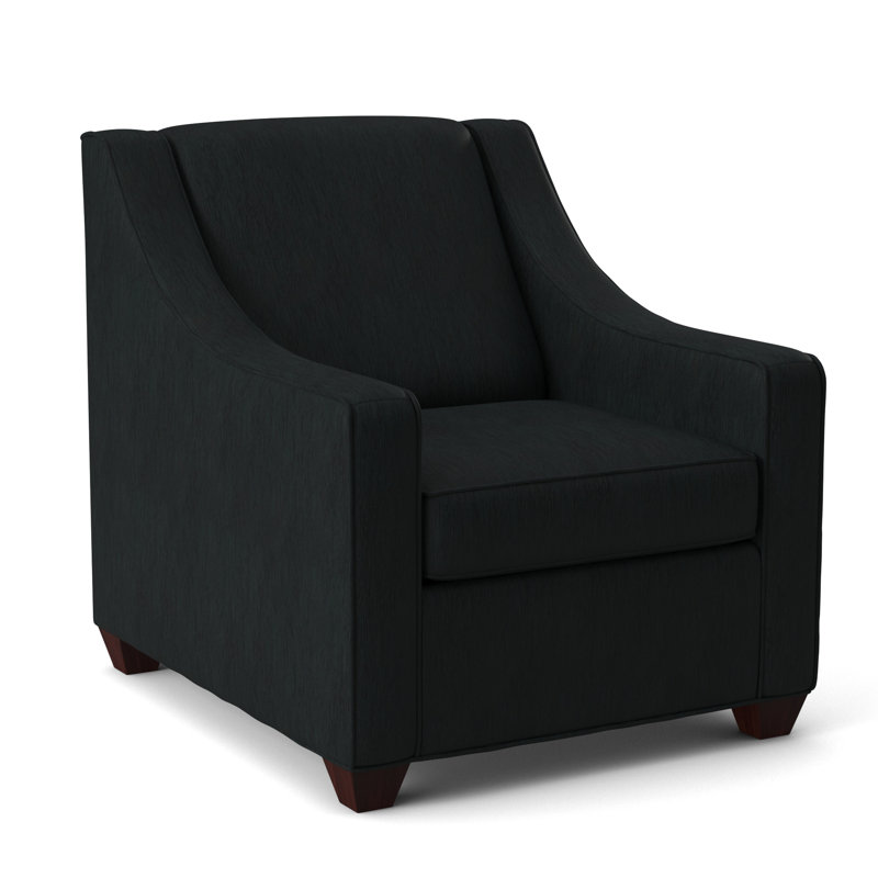 Fauteuil l 31 po Phillips, Acajou empire, Charbon Cardigan