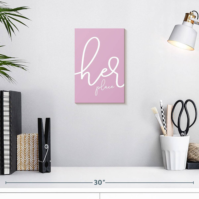 Kema Her Place - rose, H 12 po x l 8 po