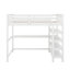 Lit mezzanine double avec tablettes et bureau-432229445