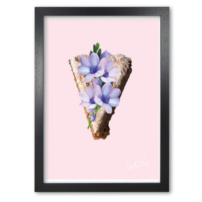 Coffee Cake Floral Food Porn 1 Piece Single Picture Frame Painting