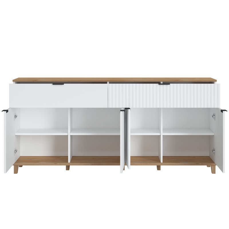 Plissee Sideboard 4 Door 2 Drawers