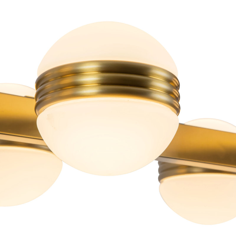 Selene 4-ft Gold dimmable LED Linear Pendant, Brushed Gold