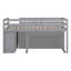 Lit mezzanine simple avec bureau d'écriture rétractable et 4 tiroirs, parfait pour une utilisation compacte et multifonctionnelle dans les petites pièces-1831882810-1831882809