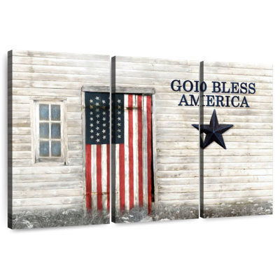 Borges God Bless American Flag