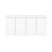 Viennese 62" Wide Contemporary Modern 6-Shelf Sideboard in White-410929410