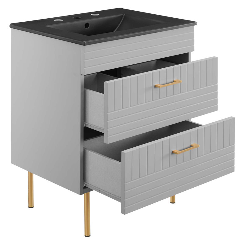Meuble-lavabo 24 po Day Break par Modway, Gris clair