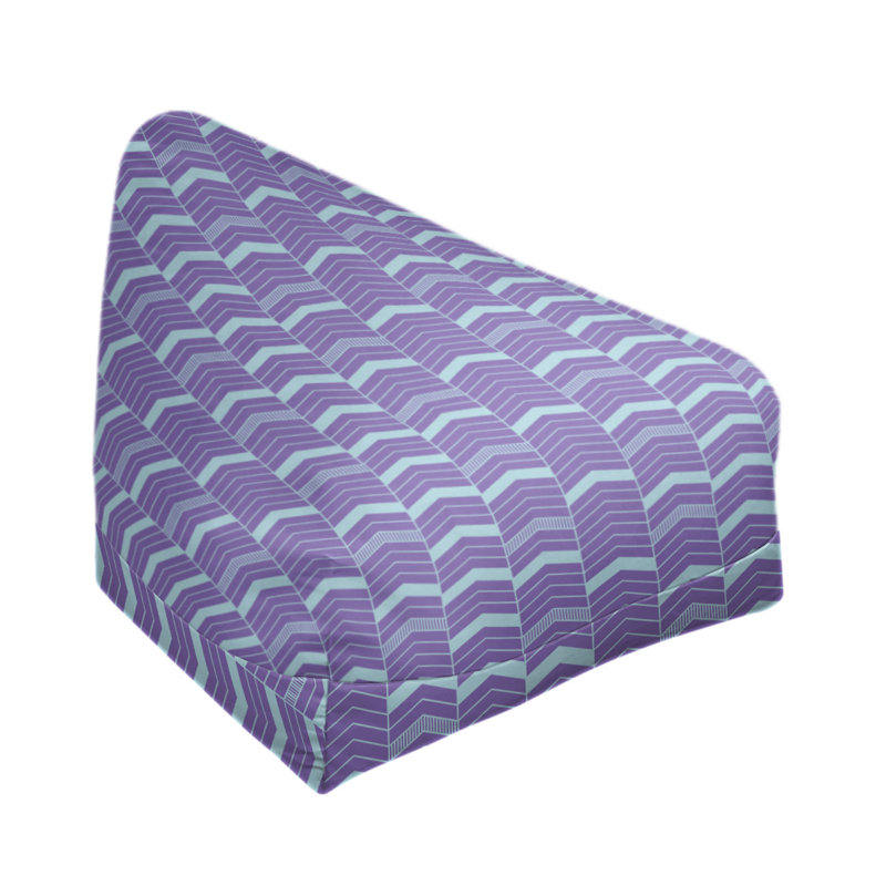 Fauteuil à billes standard &, H 27 po x L 30 po x P 25 po, Mauve / bleu sarcelle, Bourre en polyester