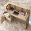 Bureau de réception avec lumières DEL, support d'affichage double couche, tiroir de table de réception en L avec serrure-1722814936-1740154304