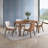 Kinni Dining Table, Walnut Brown Wood, Bent Legs, Rectangular 63 Inch