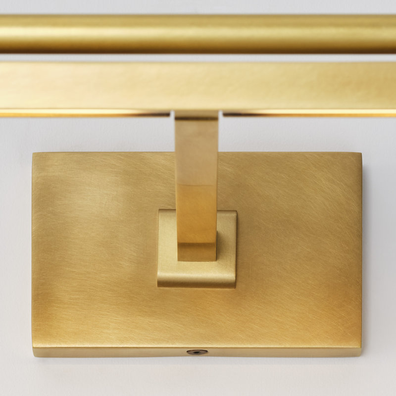 Kal Dimmable LED Wall Mounted Picture Light, Natural Brass