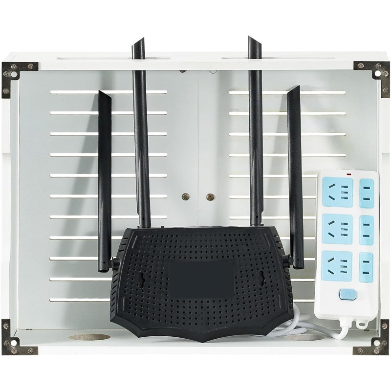 Wifi Storage Box Wall Mount Wifi Router Box Hider Decorative Router Storage Box Modem Wall Mount ,White