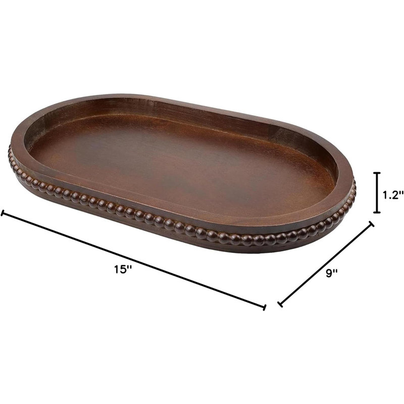 Plateau elliptique en bois