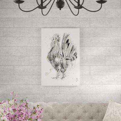 «Feathered Fowl II», peinture sur toile