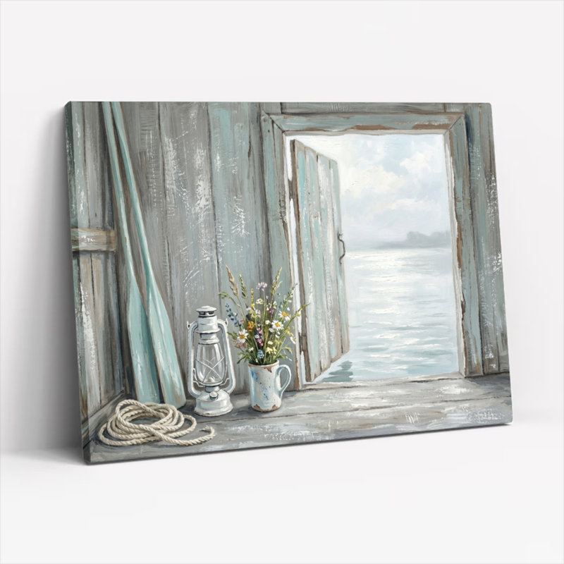 «Gallery Wrap», art mural sur toile pour le salon, la chambre à coucher, le bureau ou le vestibule - décoration murale décorative avec porte côtière