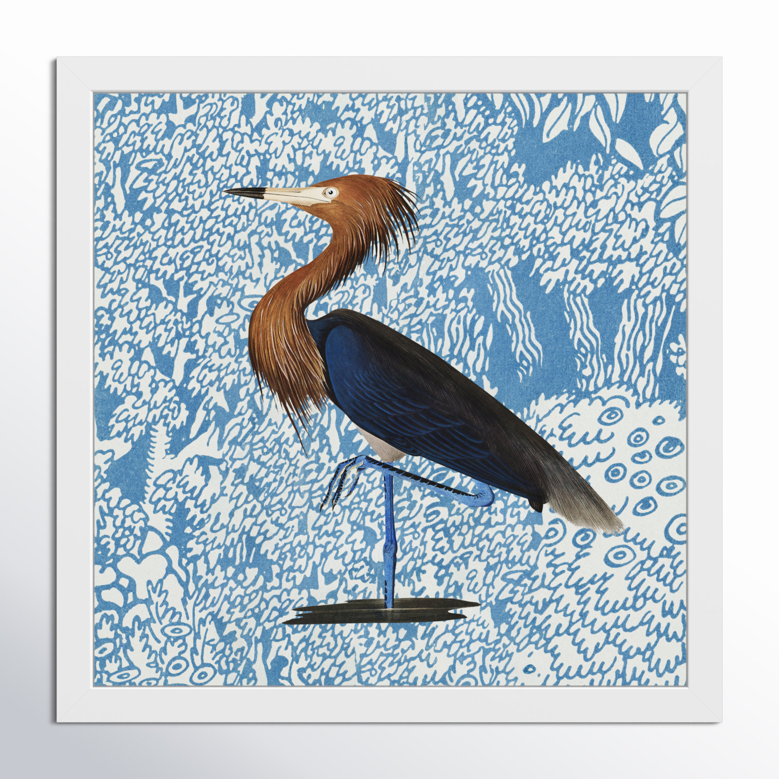 Bird Pose Print by Oliver Gal, White, 42" H x 42" W x 0.5" D