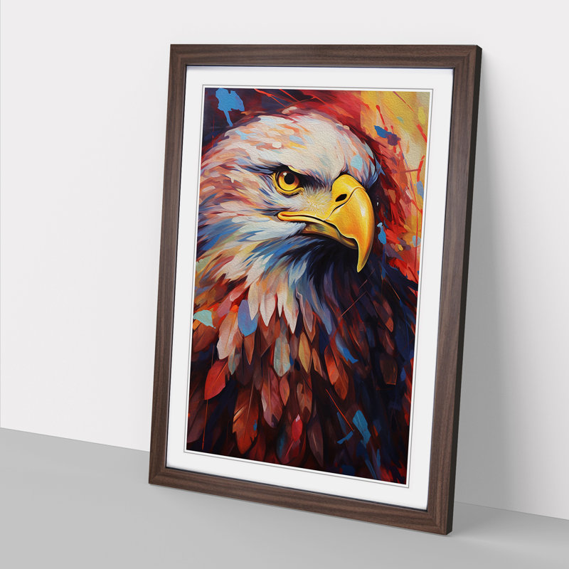 Eagle No.2 - Framed Print, 34cm H x 25cm W, Walnut Framed