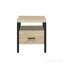 Table d'appoint, chêne Yawan et finition noire