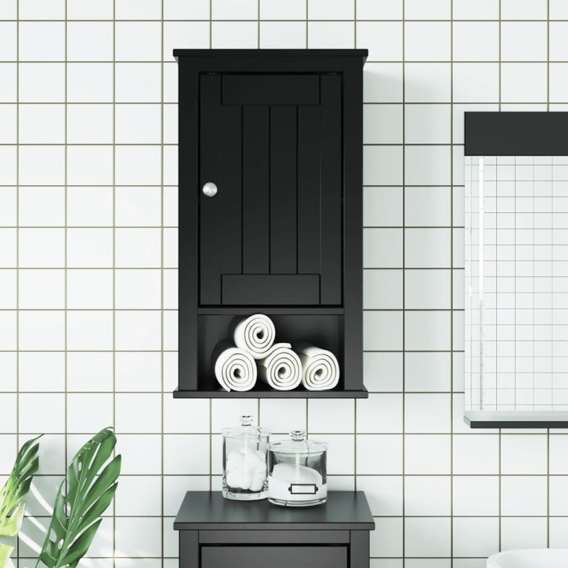 Alvilde Wall Bathroom Cabinet, Black