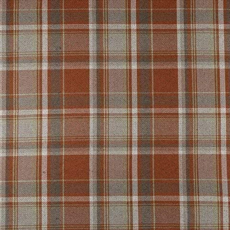 Harworth Polyester Tartan Bedspread, Burnt Orange/Grey