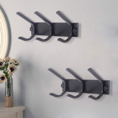 Wall Mounted Coat Hooks, Metal Hook Rack,Set Of 2