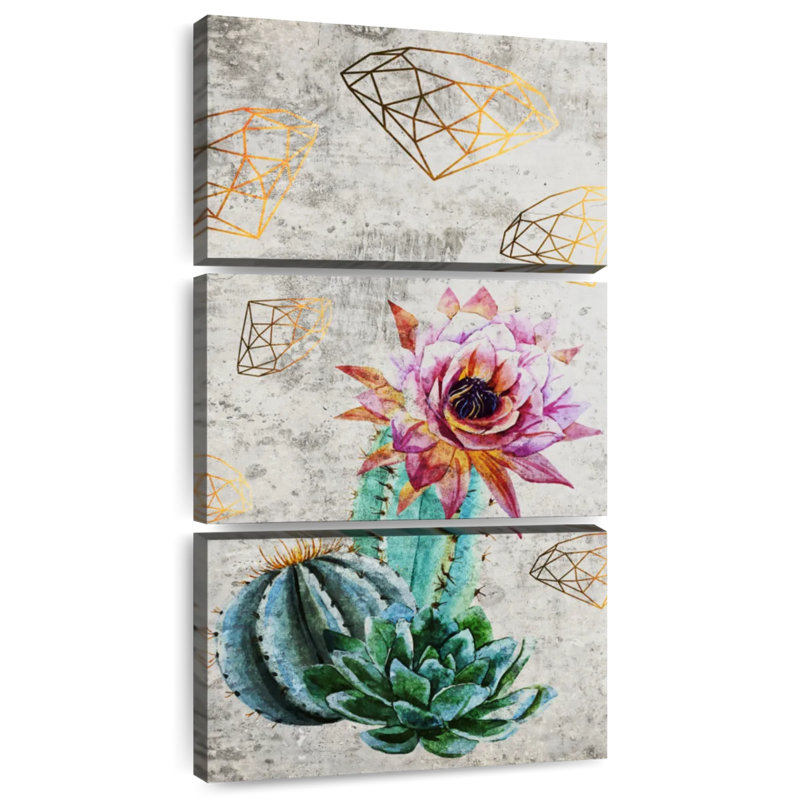 Fleur de cactus tendance, H 32 po x l 15 po