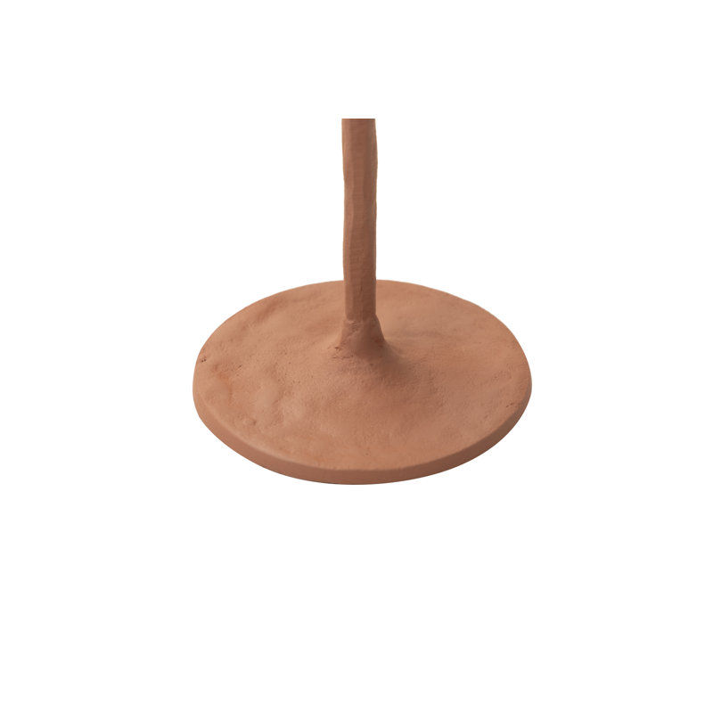 Aluminum Tabletop Candlestick, Orange, 30cm H x 14cm W x 14cm D
