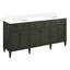 Elmdale 72" Freestanding Mahogany Double Basin Vanity  Rectangular Undermount Sink - 8" Faucet Holes-79300434-79537894-79537898