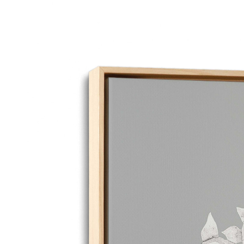 «Gray Botanical Set I» par Cindy Jacobs, reproduction d'art, L 12 po x H 16 po, Toile avec cadre, Tanné