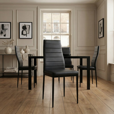 Gorge 4 -Person Glass Dining Set