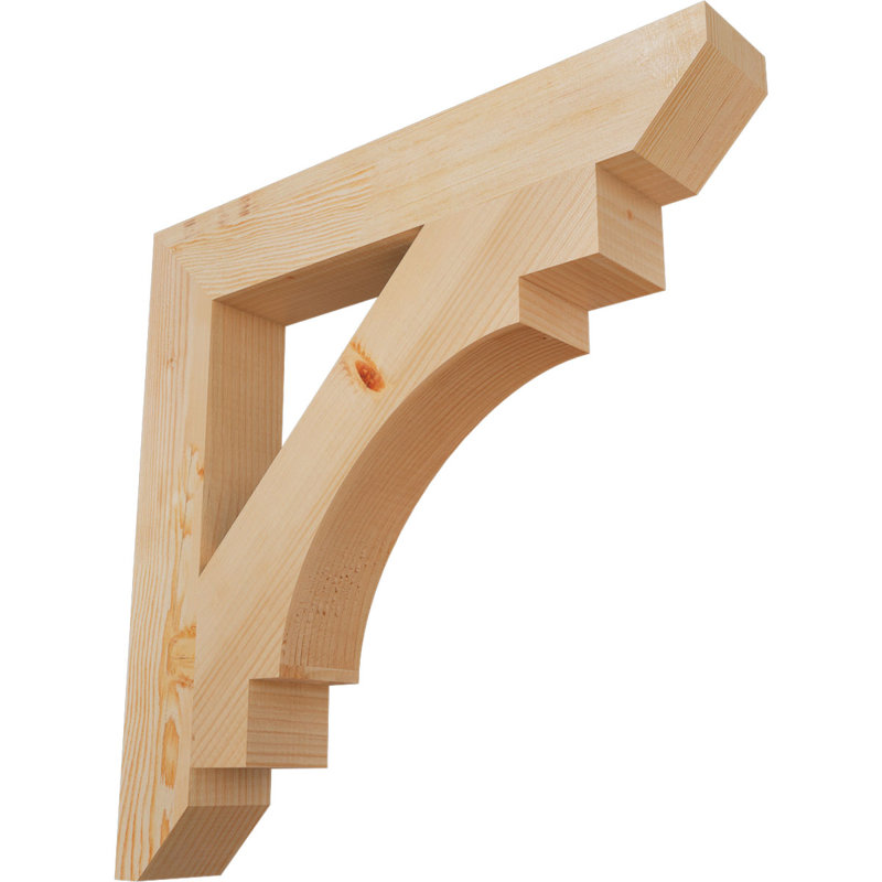 Support en bois / corbeau, Douglas (lisse), H 26 po x l 3,5 po x P 26 po