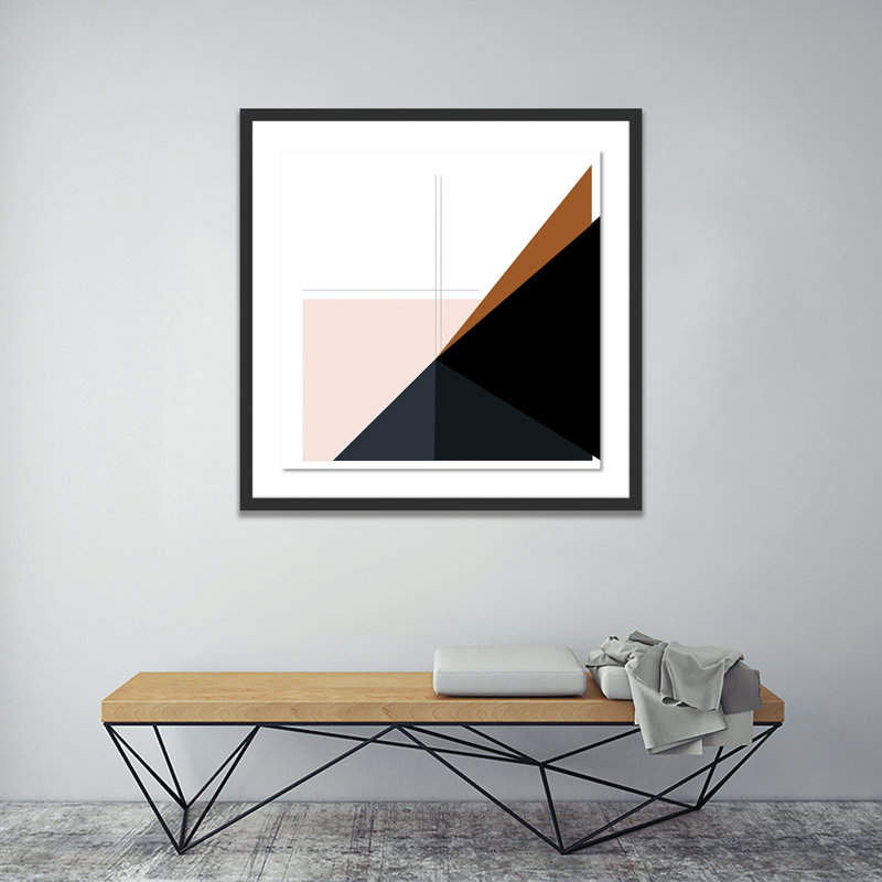 Midcentury XI Print by Jess Engle, Black, 40" H x 40" W x 2.5" D