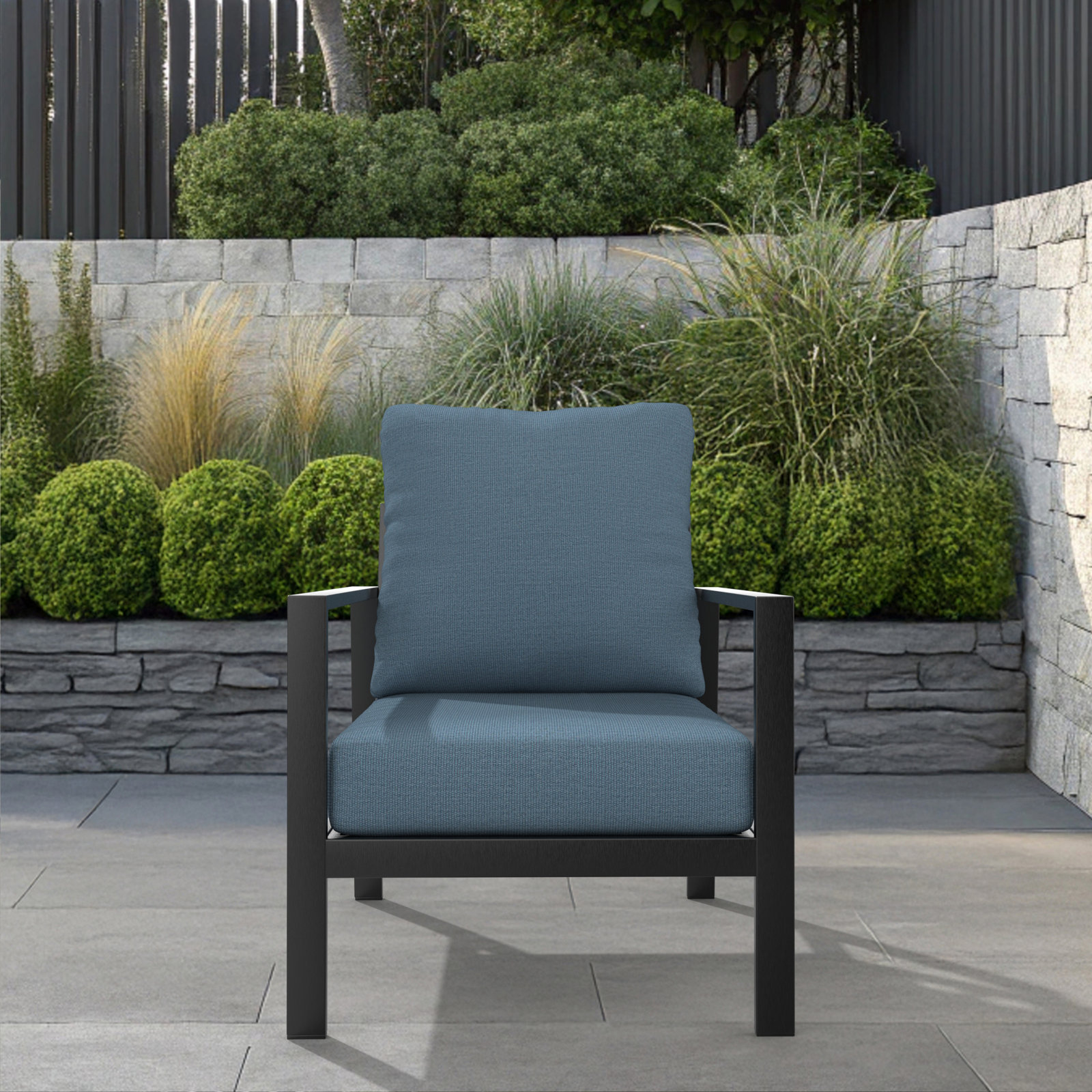 Amala 22" Sunbrella® Seat and Back Cushion, Spectrum Denim Sunbrella®