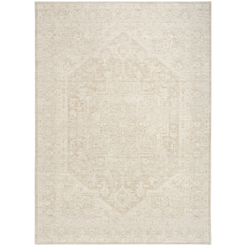 Tapis d'intérieur beige 4 pi x 6 pi DCLY Pure Shades, Rectangle 4pi x 6 pi