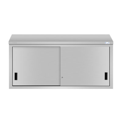 Armoire murale en acier inoxydable 60 po x 15 po avec portes coulissantes (KM-WMC-1560-L)