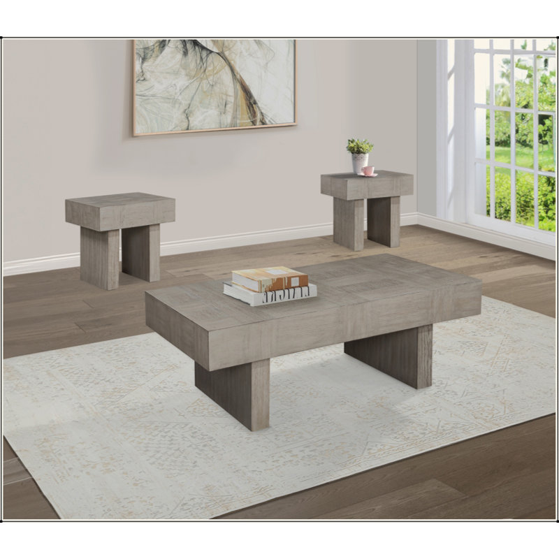 1pc de style contemporain brun gris table basse table rectangulaire meubles de salon en bois