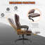 Chaise de bureau de massage à haut dossier avec vibration à 6 points, 5 modes et repose-pieds rétractable pour une détente et un confort ultimes