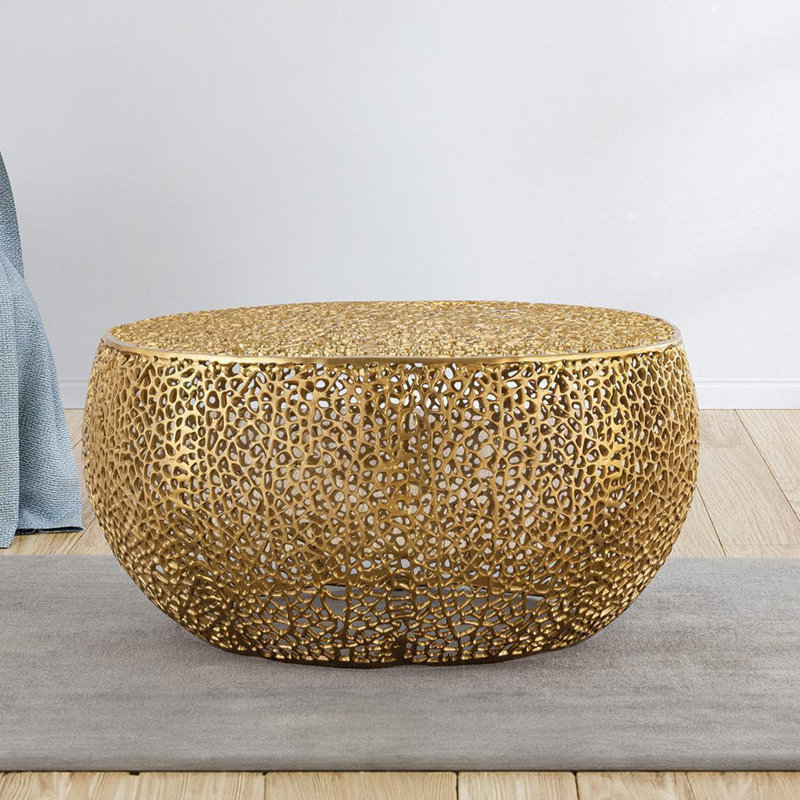 Round Coffee Table, Gold