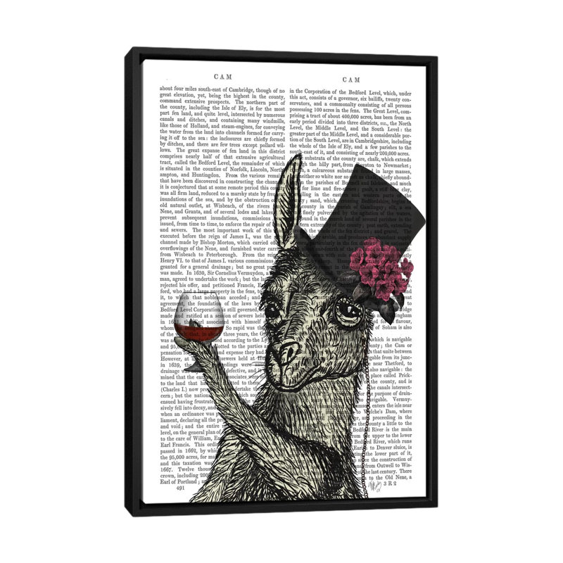 «Llama Lush II» par Fab Funky - impression d'art graphique, Aucun mat, H 26 po x l 18 po x 1,5 po, Toile avec cadre noir