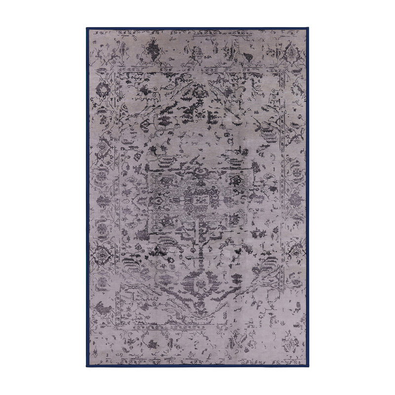 Tapis oriental gris / noir Hunsberger, Rectangle 6 pi x 9 pi