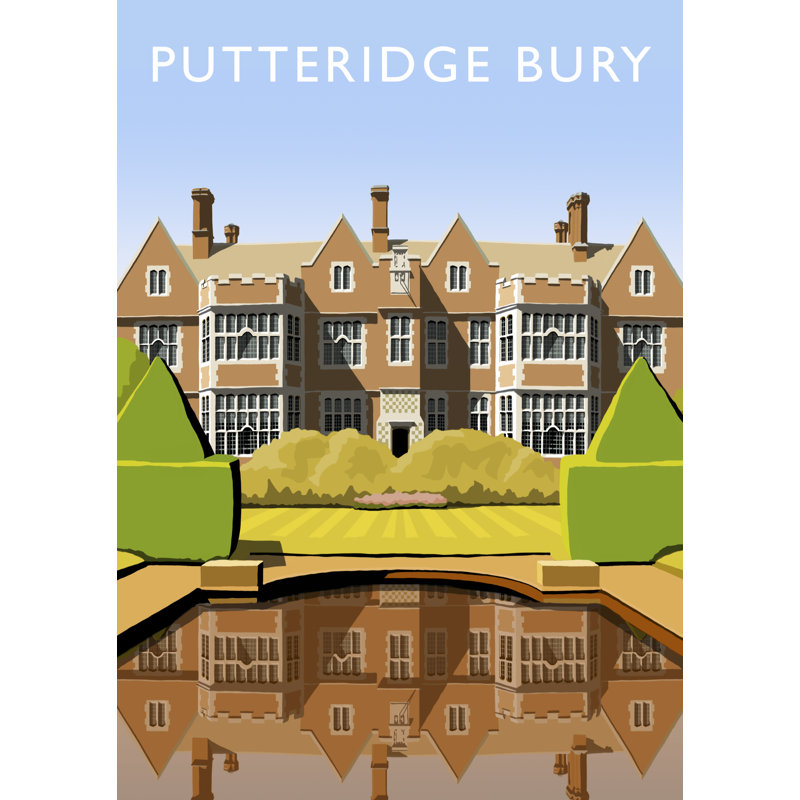'Putteridge Bury' by Richard O'Neil - Print, No Frame, 50 cm H x 40 cm W x 1 cm D