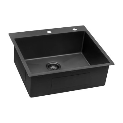 Ruvati 25 inch Stainless Steel Drop-in Topmount Kitchen Sink Single Bowl