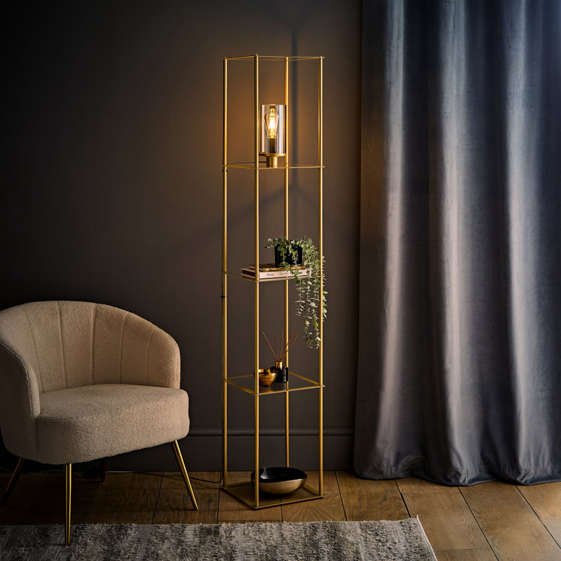 Roghan 169cm Traditional Floor Lamp, White