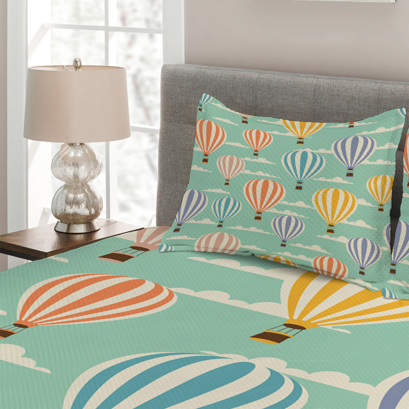 Modern & Contemporary Polyester Coverlet, King Bedspread + 2 Shams