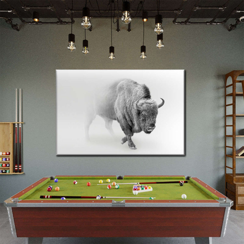 Wild Bison, reproduction sur toile, H 34 po x l 51 po x P 1,25 po