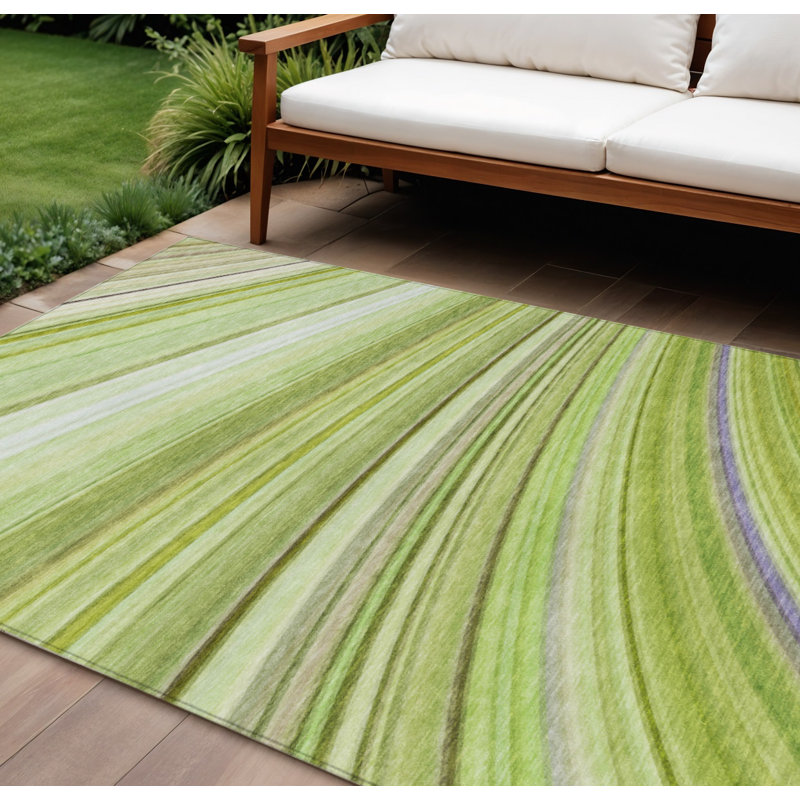 Tapis intérieur / extérieur 10 pi x 14 pi vert articulé et vert olive