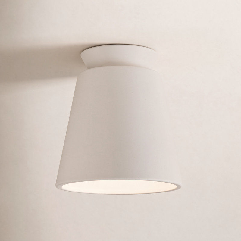 Logan Outdoor Flush Mount, Matte White, LED (Integrated)